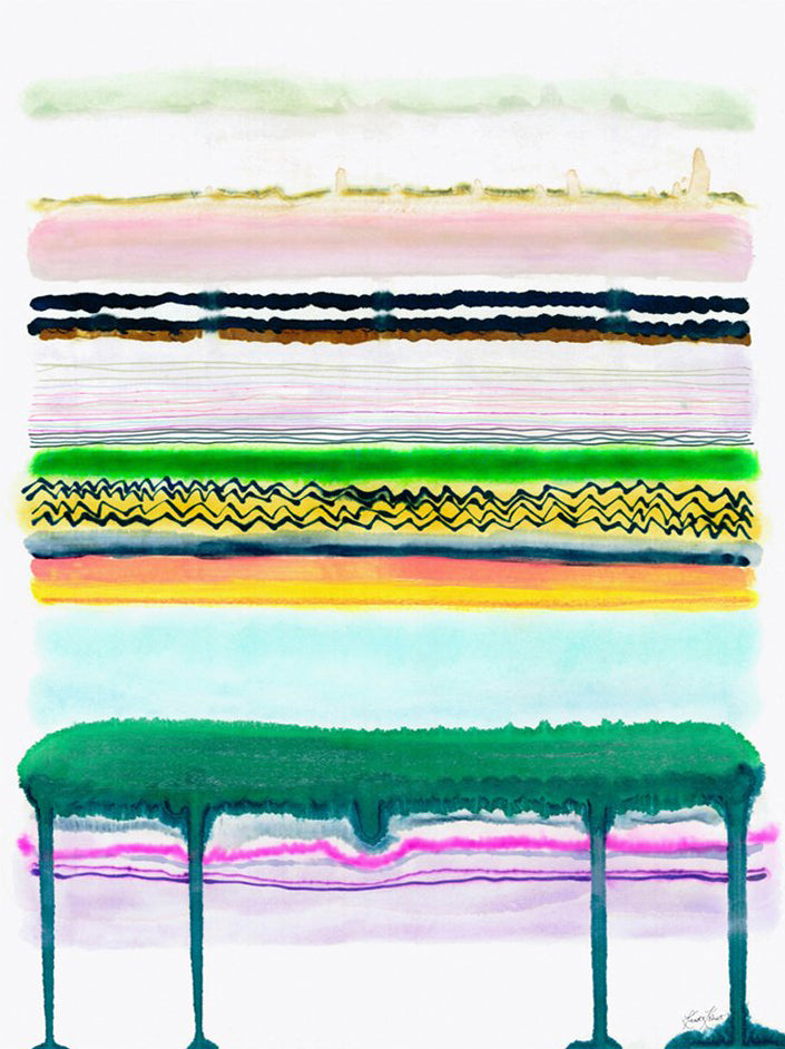 Emerald Drip Print in - LEIF