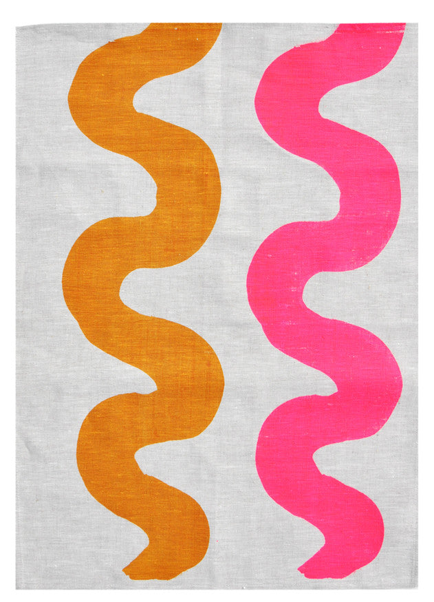 Neon Squiggle Tea Towel in - LEIF