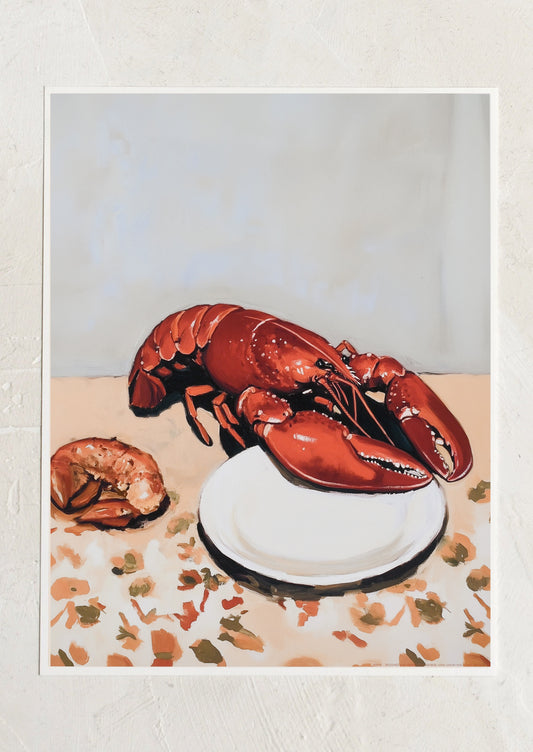 An art print of still life lobster.