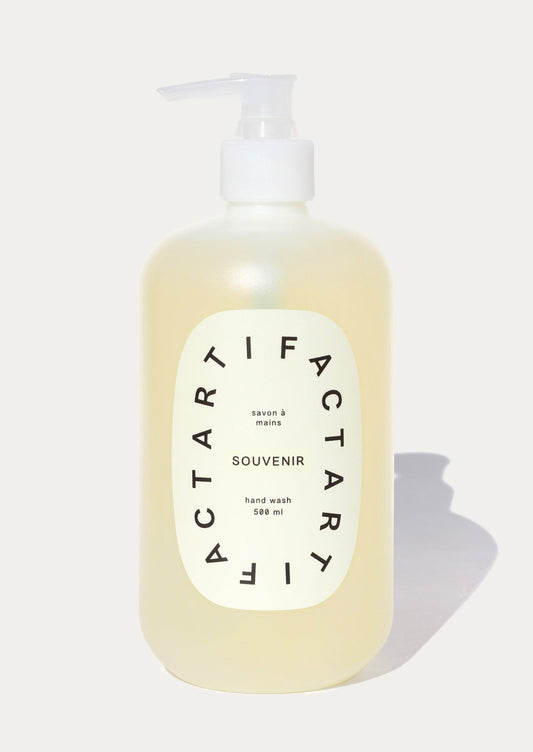 A pump bottle of liquid gel hand soap.