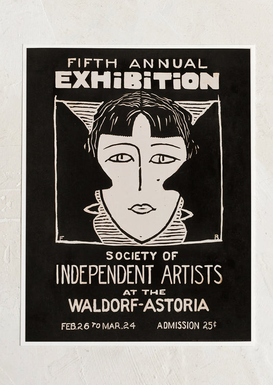 A vintage inspired art print resembling an exhibition poster for the Society of Independent Artists.