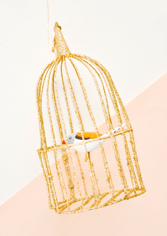 Caged Songbird Ornament in  - LEIF
