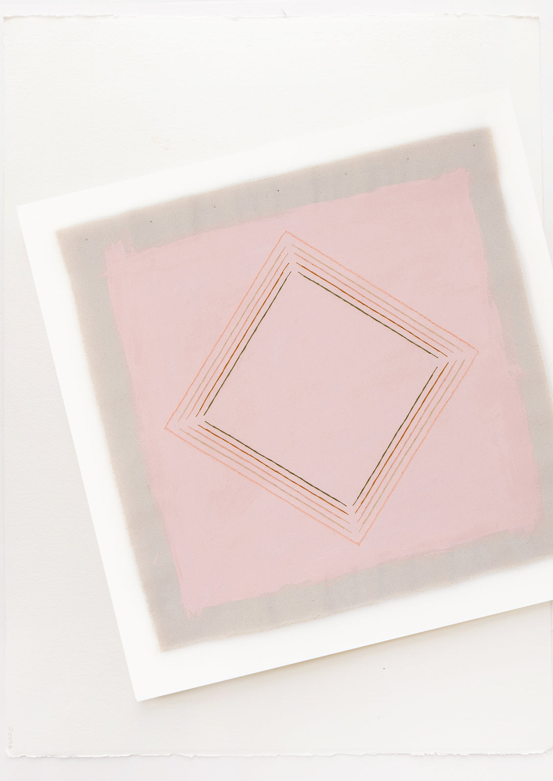 Pink with Peach Diamond Print in  - LEIF