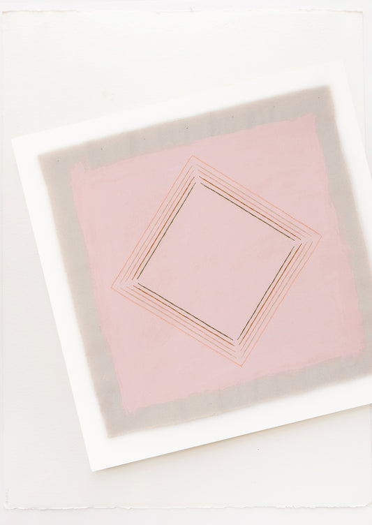 Pink with Peach Diamond Print in  - LEIF