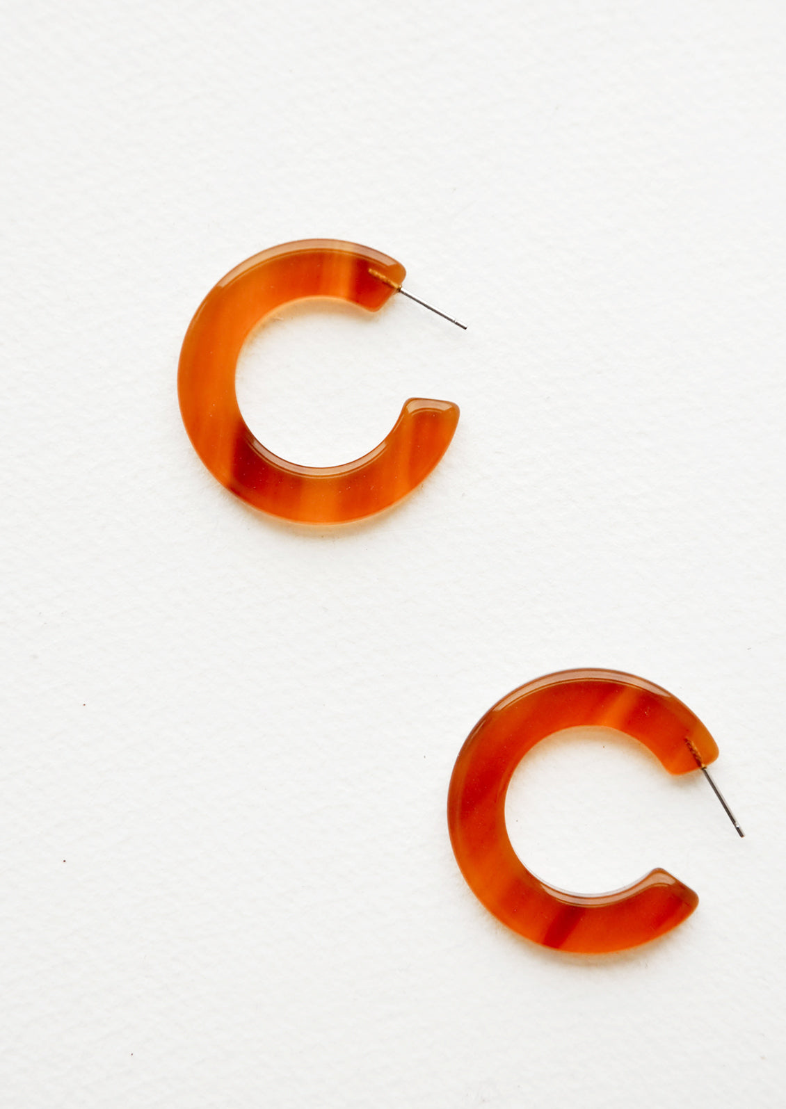 Kate Hoop Earrings in Cognac - LEIF