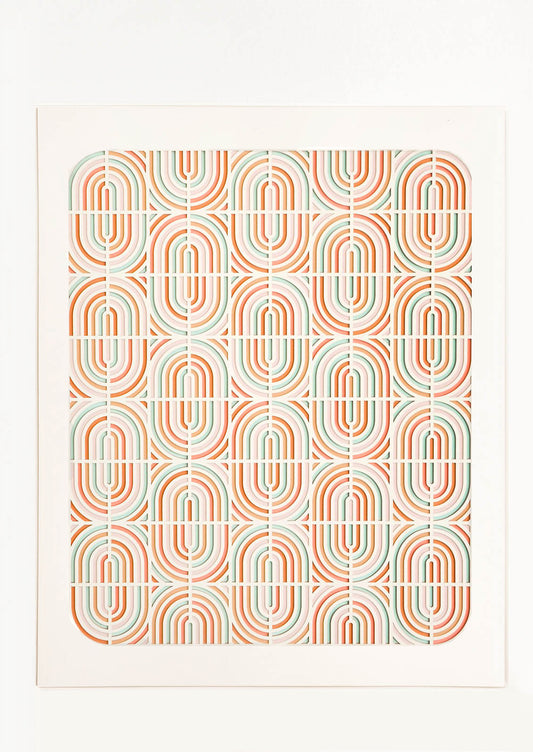 Oval Rainbows Laser Cut Artwork in  - LEIF