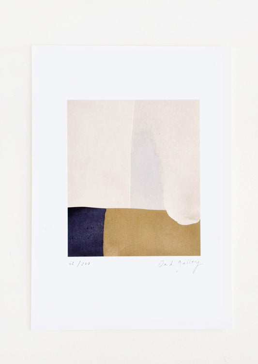 Abstract art print featuring composition in neutral hues