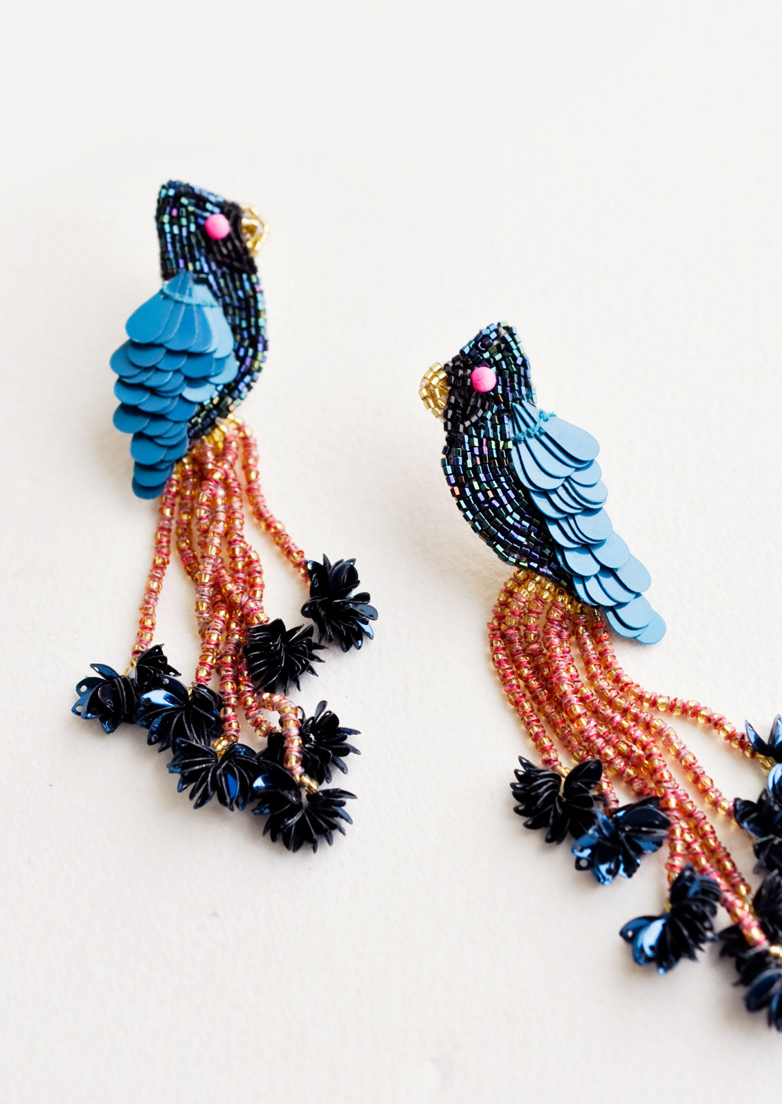 Cardinal Beaded Earrings in Teal Multi - LEIF