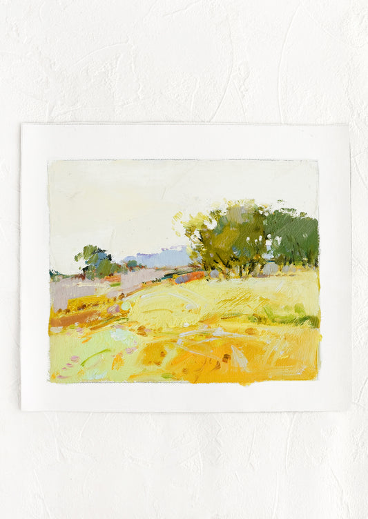An original pastoral landscape oil painting.