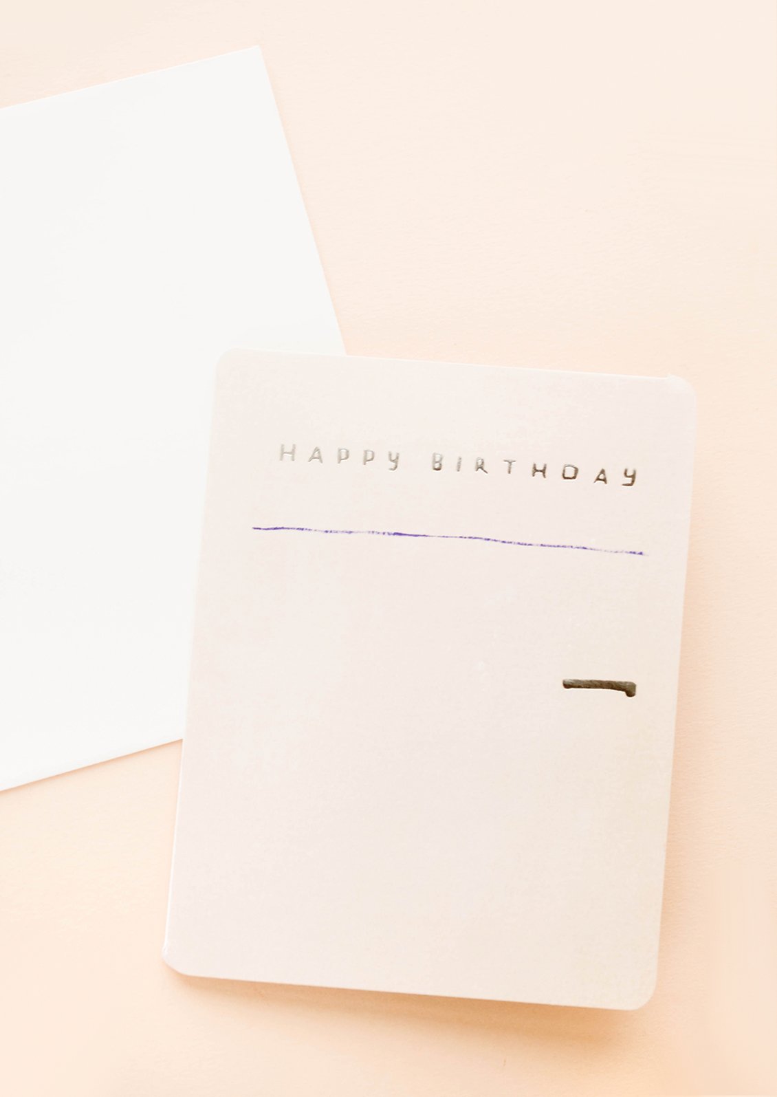 Greeting card illustrated to look like the front of a refrigerator, with text "Happy Birthday"